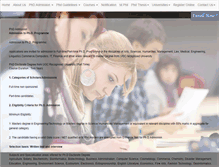 Tablet Screenshot of phdadmission.net